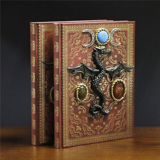 Handcrafted Natural Crystal Journal Dragon