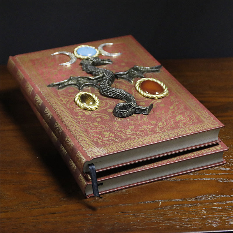 Handcrafted Natural Crystal Journal Dragon