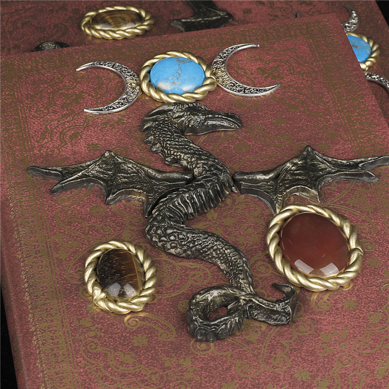 Handcrafted Natural Crystal Journal Dragon