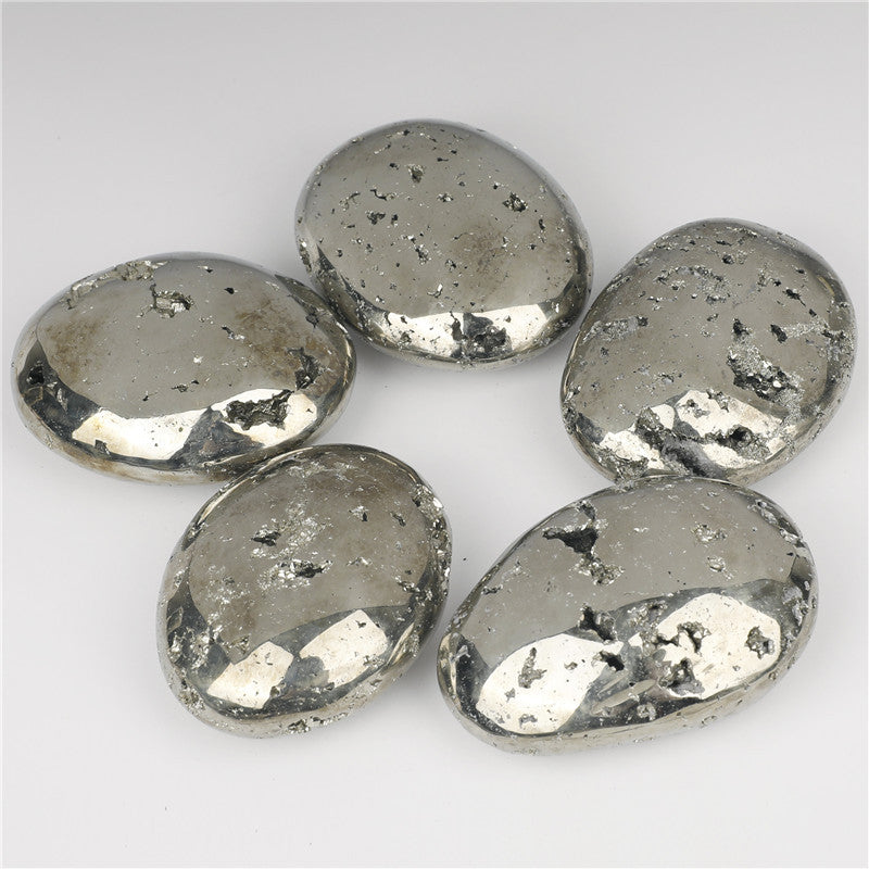 Natural Pyrite Palm Stone Prosperity & Abundance Manifestation