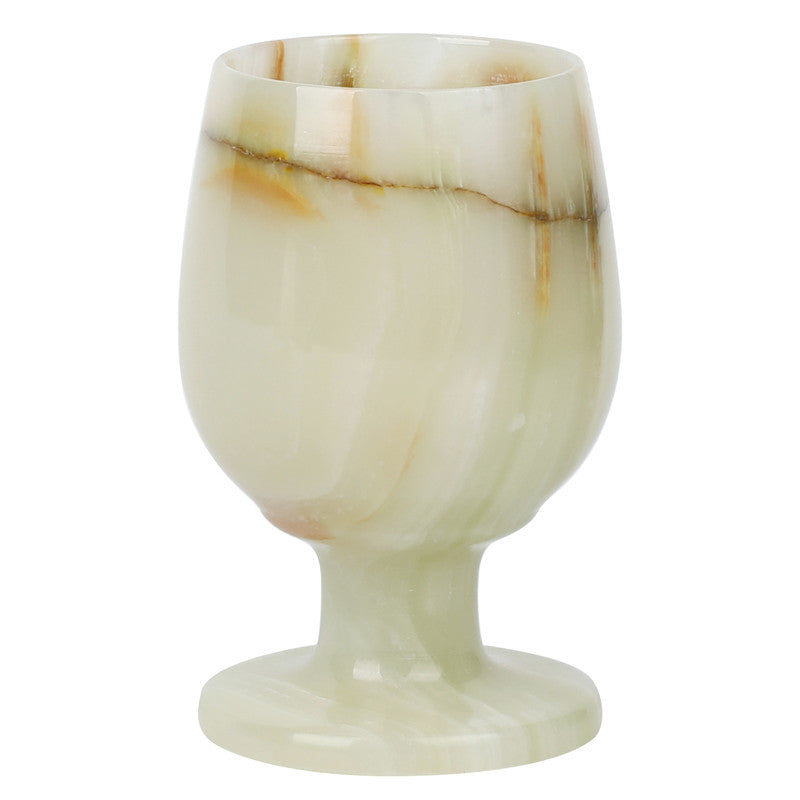 Handcrafted Natural Afghan Jade Wine Glass