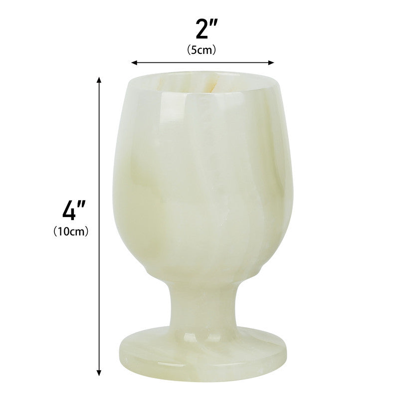 Handcrafted Natural Afghan Jade Wine Glass