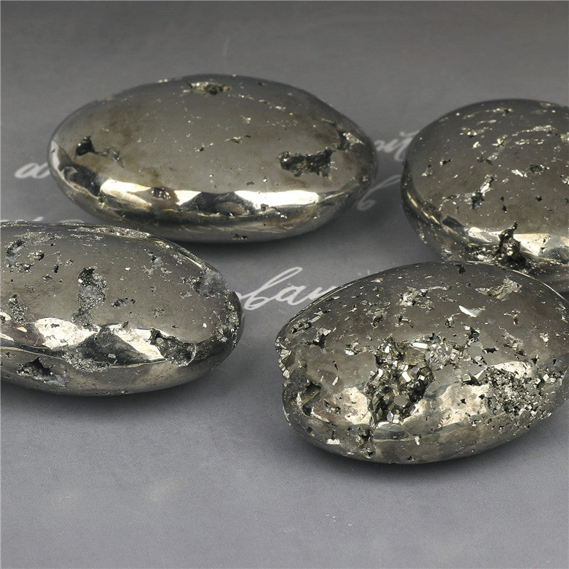 Natural Pyrite Palm Stone Prosperity & Abundance Manifestation